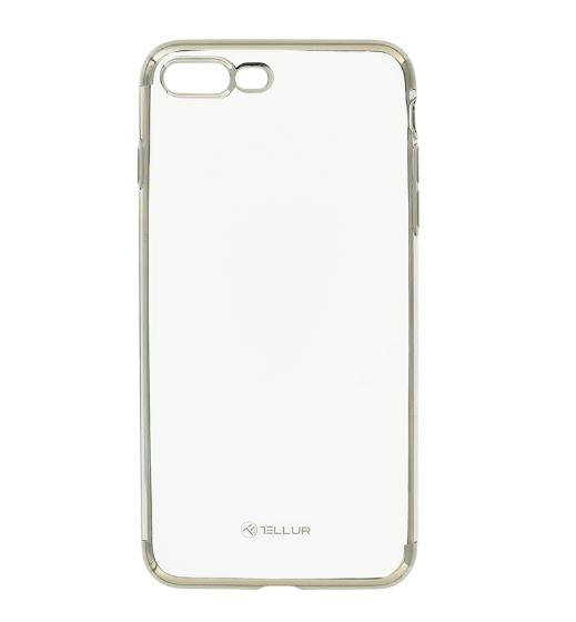 Чехол Tellur Силиконовый с гальваническим покрытием для iPhone 8 Plus, серебристый