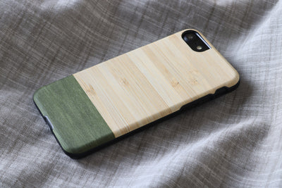 Чехол MAN&amp;WOOD для iPhone 7/8 бамбуковый лес черный