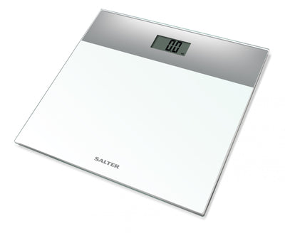 Salter 9206 SVWH3R Стеклянные электронные весы, серебристый/белый