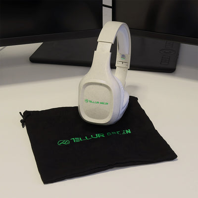 Tellur Green Bluetooth Over-Ear Headphones Pulse Foldable Cream