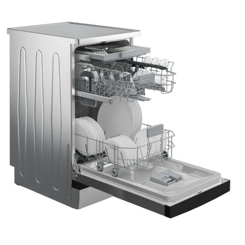 Отдельностоящая посудомоечная машина BEKO BDFS26121XQ, Класс энергопотребления E, Ширина 45 см, 6 программ, Инверторный двигатель, Третий ящик, Inox