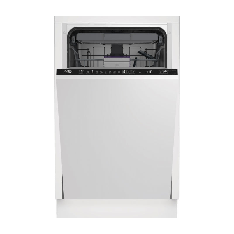 Встраиваемая посудомоечная машина BEKO BDIS38120Q, Класс энергопотребления E, Ширина 45 см, Aqualntense, 8 программ, 3 ящика, Led Spot