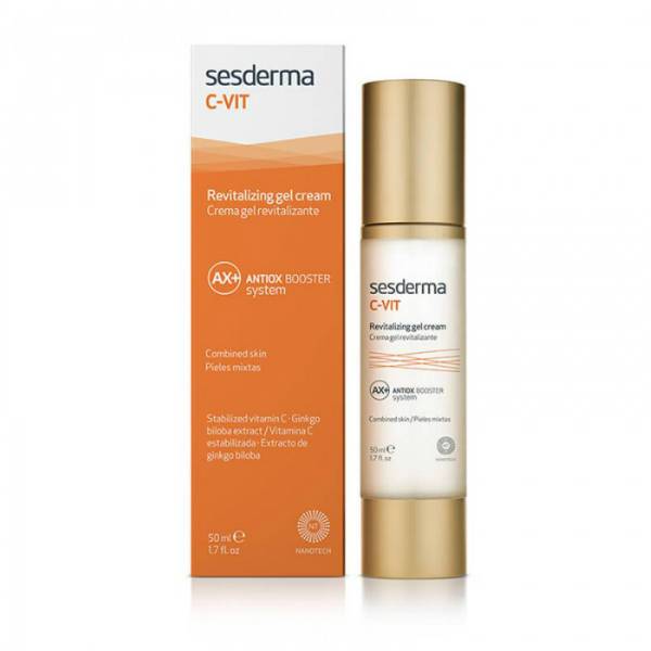 Sesderma invigorating face gel cream C-VIT, 50 ml + mini Sesderma product as a gift