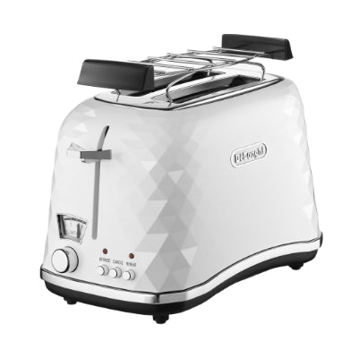DELONGHI Brillante Toaster CTJ 2103.W 900W, Поддон для сухариков, Разморозка, Белый