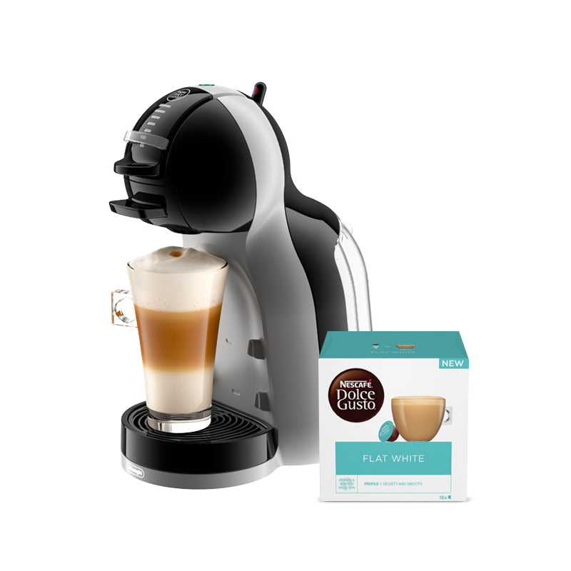 DELONGHI Dolce Gusto EDG155.BG ​​MiniMe black/gray capsule coffee machine gift 1x NESCAFE Dolce Gusto Flat White