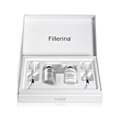 FILLERINA® Dermatological Cosmetic Filler Set with 6 Hyaluronic Acids and Peptides Level 2 + Gift