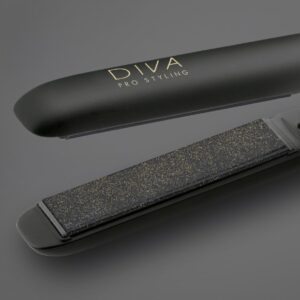 DIVA PRO STYLING Precious Metals Gold Dust Digital hair straightener with led screen 80-230C with 24k gold dust, keratin, macadamia and argan oils and negative ion technology +gift/surprise