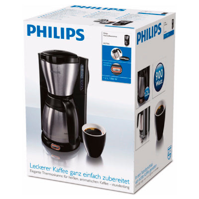 Кофеварка Philips Daily Collection HD7546/20 в черном цвете с металлом 