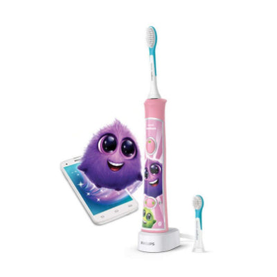 Philips Sonicare For Kids Электрическая зубная щетка Sonic HX6352/42 Встроенное приложение Bluetooth® для обучения 2 насадки и 10 наклеек 2 режима