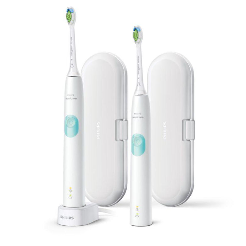 Электрическая зубная щетка Philips Sonicare ProtectiveClean 4300 HX6807/35, 1 режим чистки, 1 функция BrushSync, встроенный датчик давления, дорожный футляр 