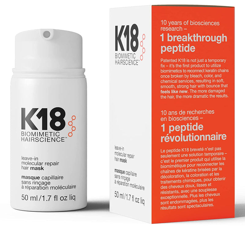 K18 Leave-in Molecular Repair Hair Mask – nenuplaunama molekulinė atkuriamoji plaukų kaukė