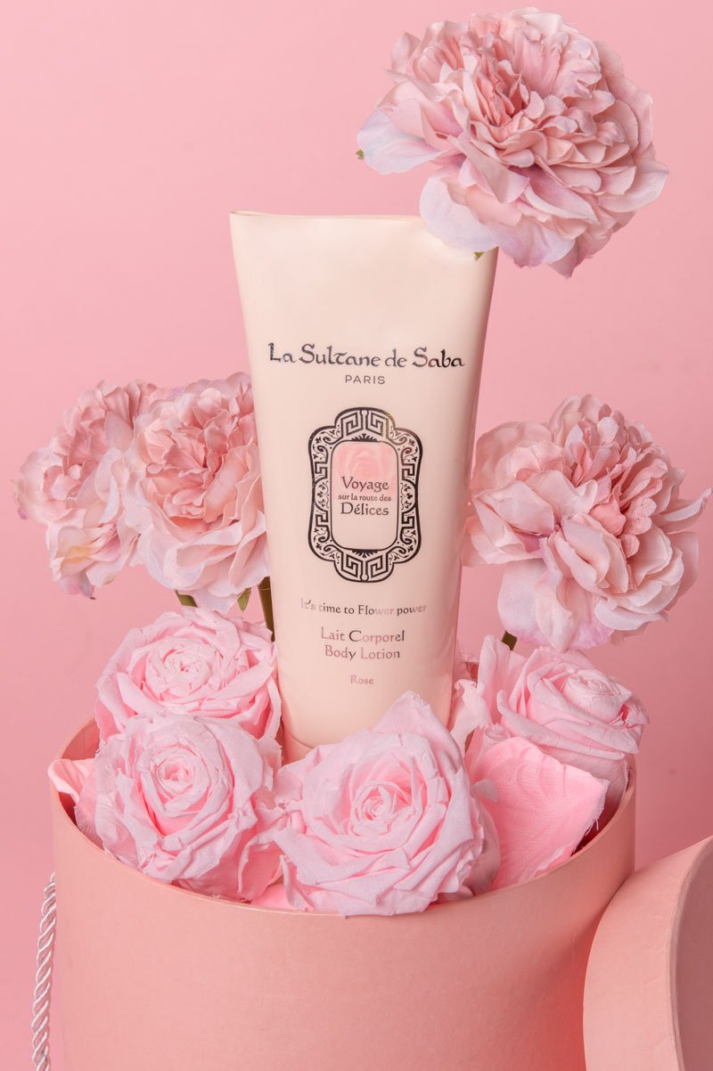 La Sultane de Saba body lotion Rose - a journey on the pleasure route 200 ml + gift CHI Silk Infusion Silk for hair