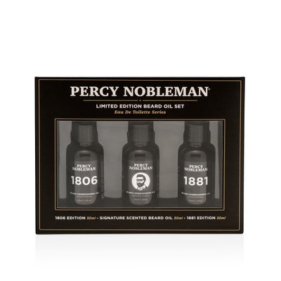 Percy Nobleman Limited Edition Beard Oil Set Barzdos aliejų rinkinys, 3x30ml