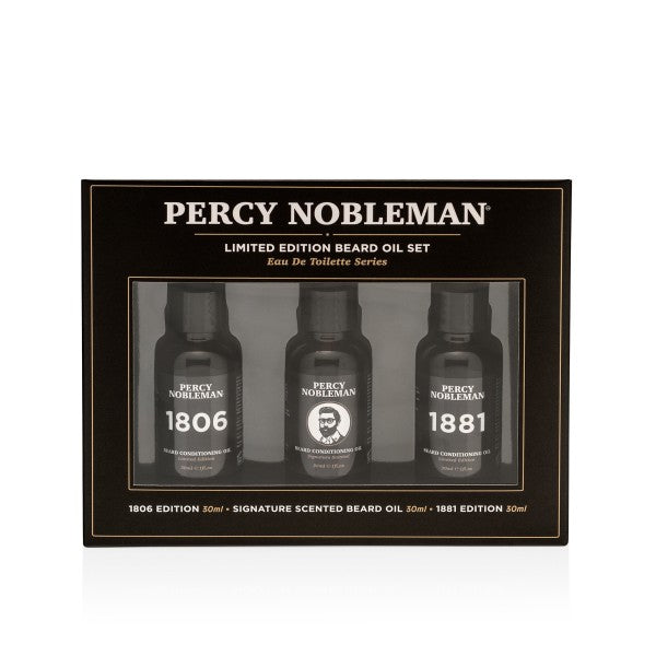 Percy Nobleman Limited Edition Beard Oil Set Barzdos aliejų rinkinys, 3x30ml
