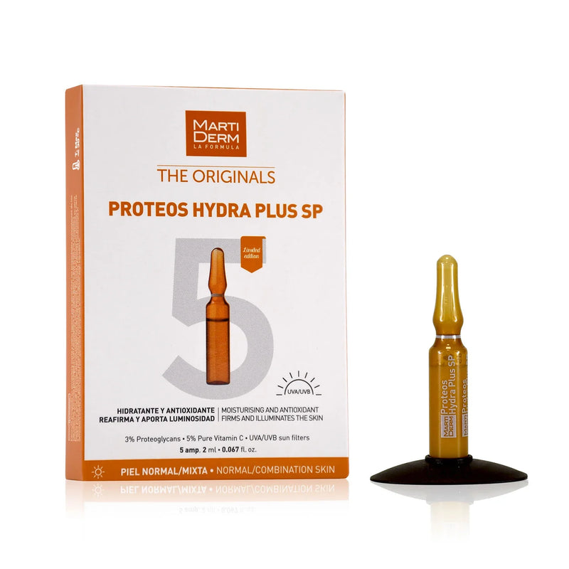 MARTIDERM MOISTURIZING AND FIRMING AMPOULES FOR THE FACE WITH VITAMIN C AND PROTEOGLYCANS, SPF 10, 5 PCS. 