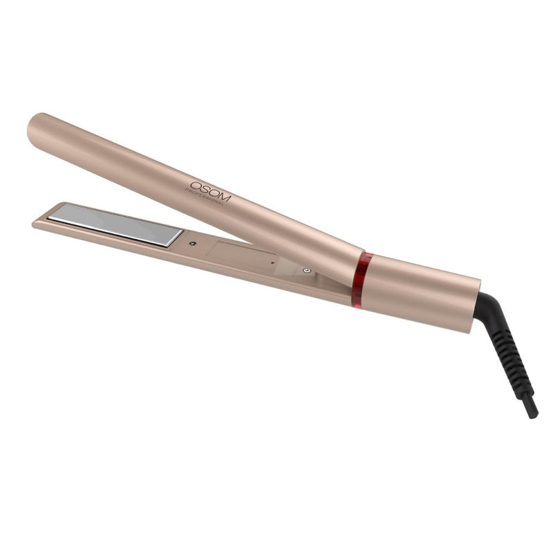 Hair straightener OSOM Professional OSOM166, 120-230C, rose gold color, with silk plates
