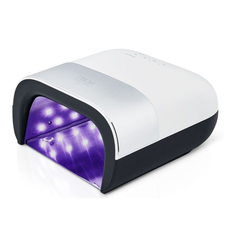 Гибридная УФ/LED гелевая лампа OSOM Professional, 48 Вт, с LCD экраном + подарочный продукт для волос Previa