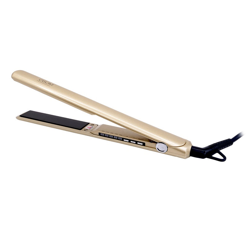 Hair straightener OSOM Professional OSOM525GOLD, 150-230C, gold color, with titanium plates + gift Previa hair product