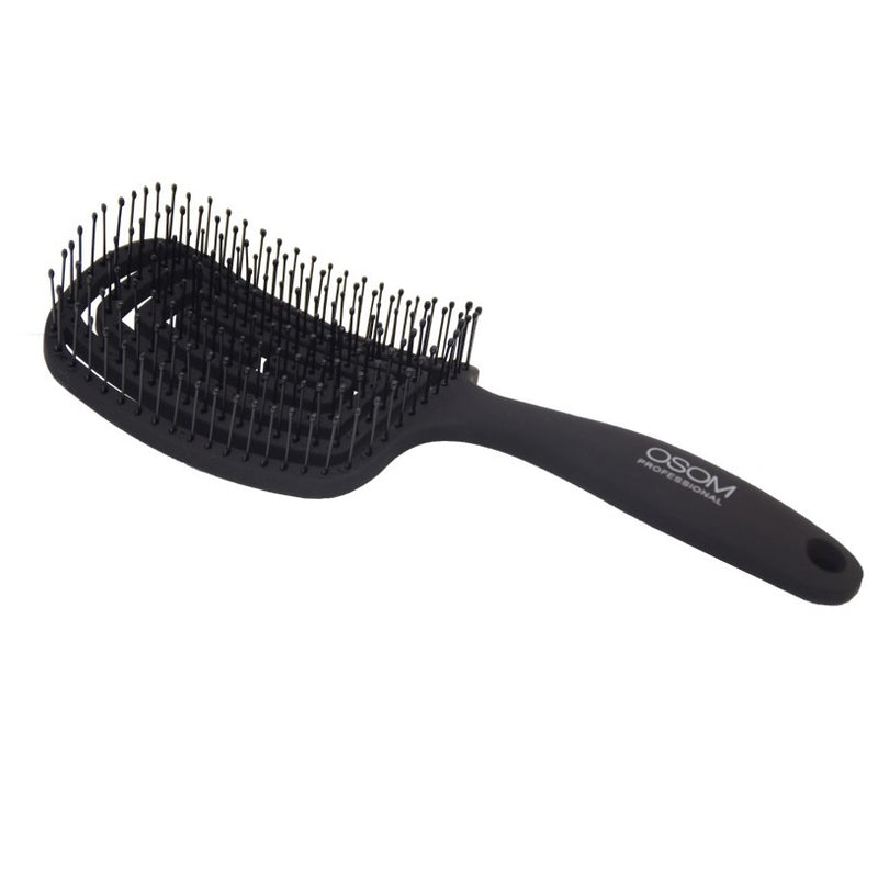 Hair brush OSOM Professional OSOM99571, curved, square, with nylon bristles