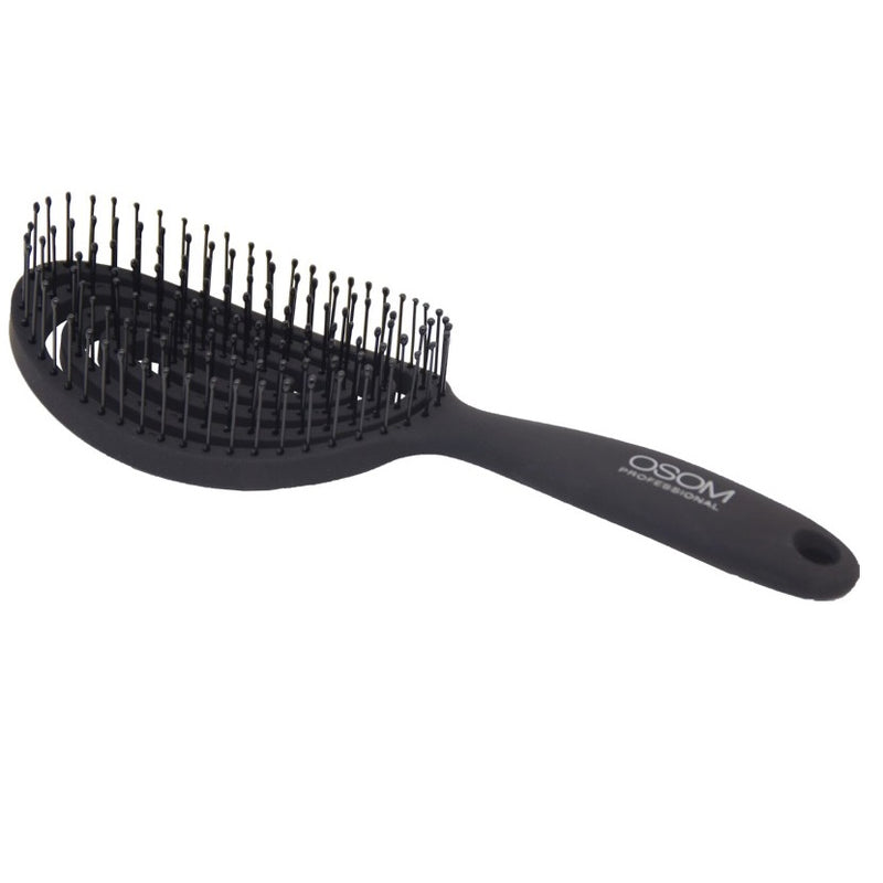 Щетка для волос OSOM Professional OSOM99572, изогнутая, овальная, с нейлоновой щетиной