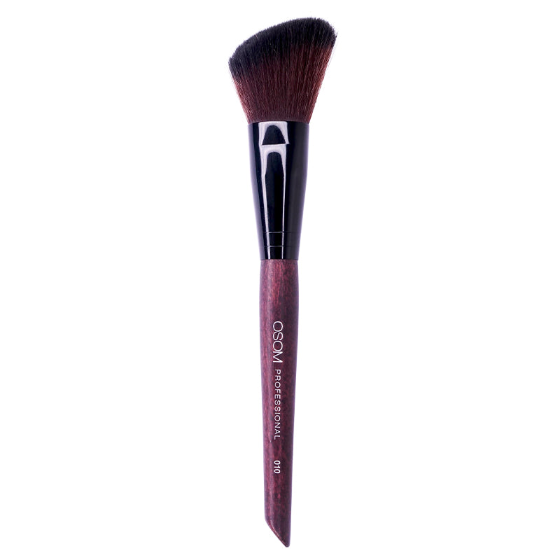 Kosmetinis teptukas OSOM Professional Angled blush brush, kirstas skaistalams, itin aukštos kokybės, sintetiniai šereliai