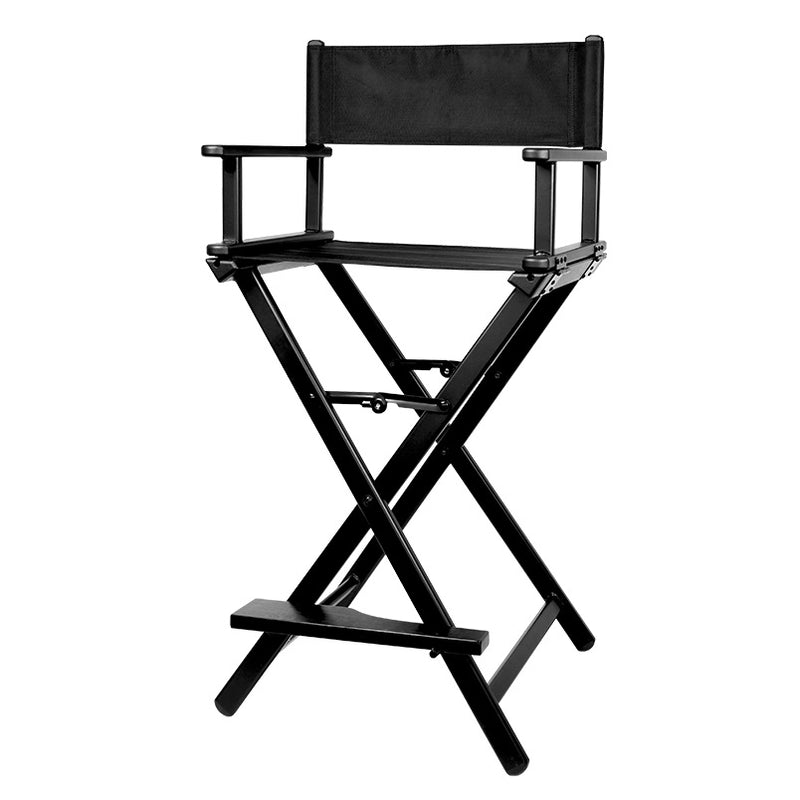 Makiažo kėdė Osom Professional Makeup Chair, juodos spalvos, sulankstoma +dovana Previa plaukų priemonė
