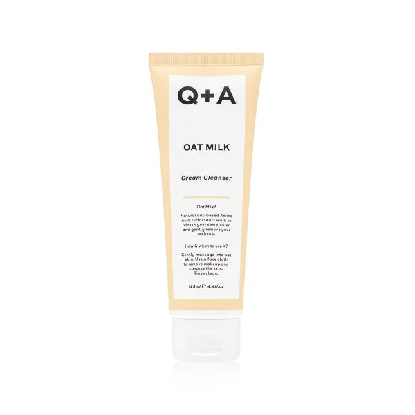 Q+A Oat Milk Cream Cleanser Cream face wash, 125ml