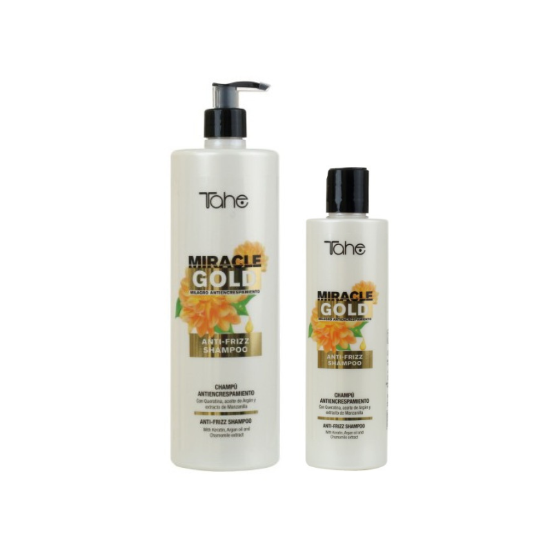 Plaukus glotninantis šampūnas Anti-frizz Miracle Gold TAHE