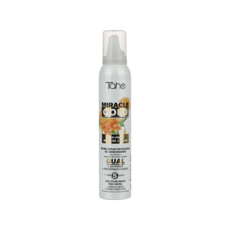 Smoothing strong fixation hair foam Anti-frizz Miracle Gold TAHE, 200 ml.