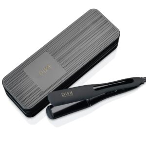 DIVA PRO STYLING Wide Digital Wide digital hair straightener 110-230C with macadamia, argan oils and keratin + gift/surprise