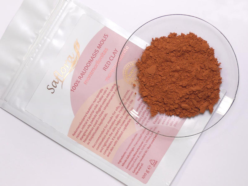 Сафлора Красная глина 100% чистый монтмориллонит 100 г 