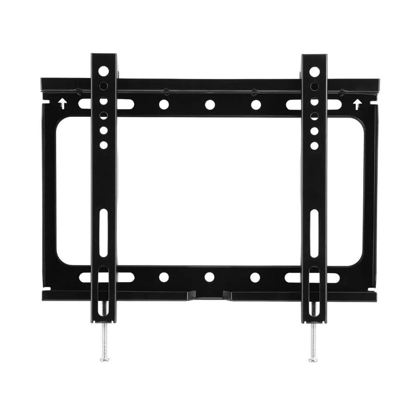 Universal fixed wall mount for TV up to 42", VESA wall mount compatible: 100x100 mm, 200x200 mm, wall Distance: 2.6 cm, integrated bubble level for straight mounting, mounting templates included, mounting hardware included