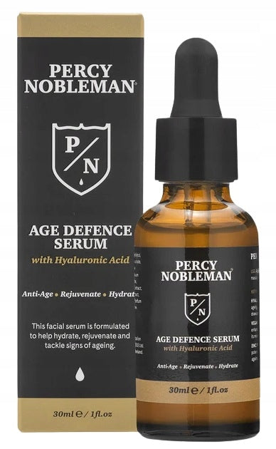Percy Nobleman Age Defence Serum Atkuriamasis veido serumas su hialurono rūgštimi, 30ml