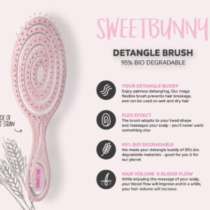 SweetBunny Eco Detangle Brush - Щетка для волос и кожи головы 