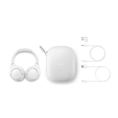 Philips Wireless headphones TAH8506WT/00, Noise Canceling Pro, Up to 60 hours of play time, Touch control, Bluetooth multipoint, White