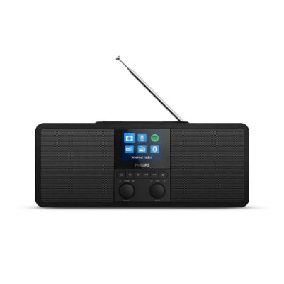 Интернет-радио Philips TAR8805/10 Spotify Connect, радио DAB+, DAB и FM Bluetooth, 6 Вт, беспроводная зарядка Qi, цветной дисплей, встроенная функция часов, питание от сети переменного тока 