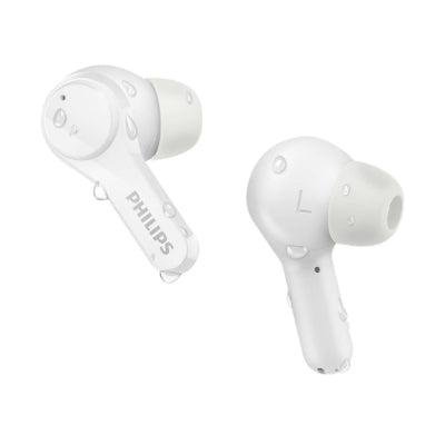 Philips True Wireless Headphones TAT3217WT/00, IPX5 water resistant, Up to 26 hours of play time, Clear call quality, White