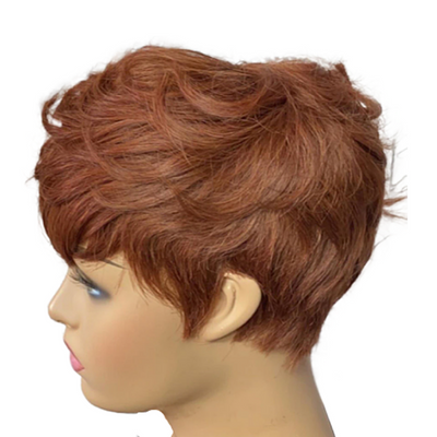 Copper color short hair wig