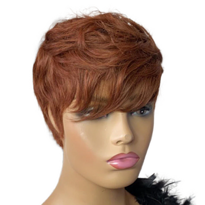 Copper color short hair wig
