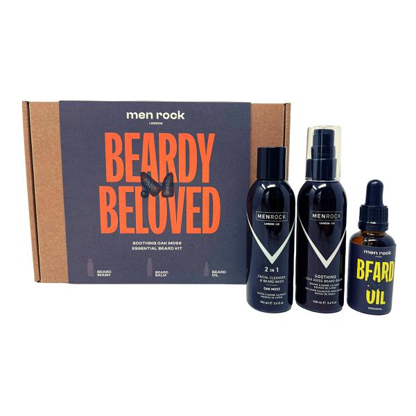 Men Rock Beardy Beloved Soothing Oak Moss Beard Kit Beard care kit