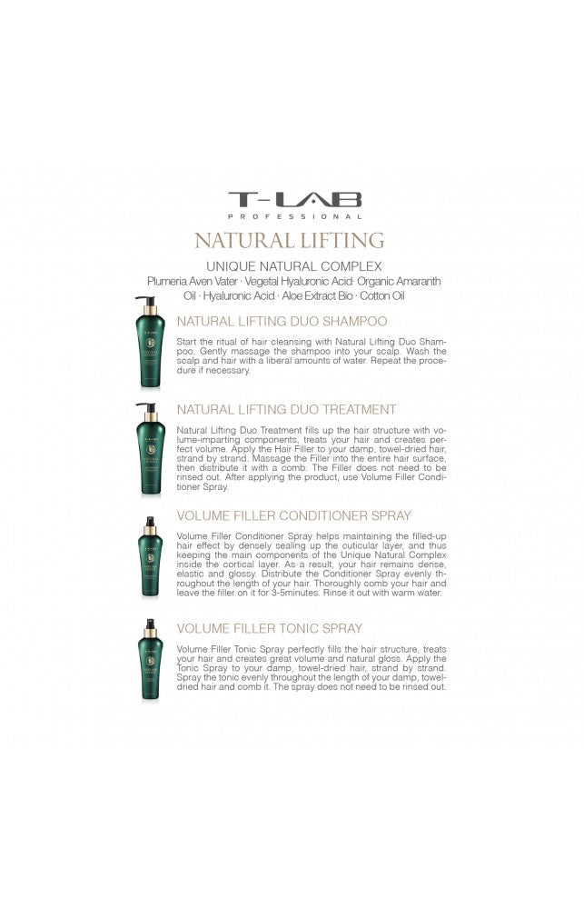 T-LAB Professional Natural Lifting Duo Treatment маска-кондиционер для объема 300мл + роскошный аромат для дома со стиками в подарок