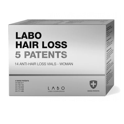 LABO HAIR LOSS 5 Патентные ампулы против мгновенного выпадения волос, ДЛЯ ЖЕНЩИН, 1 месяц. курс + подарок