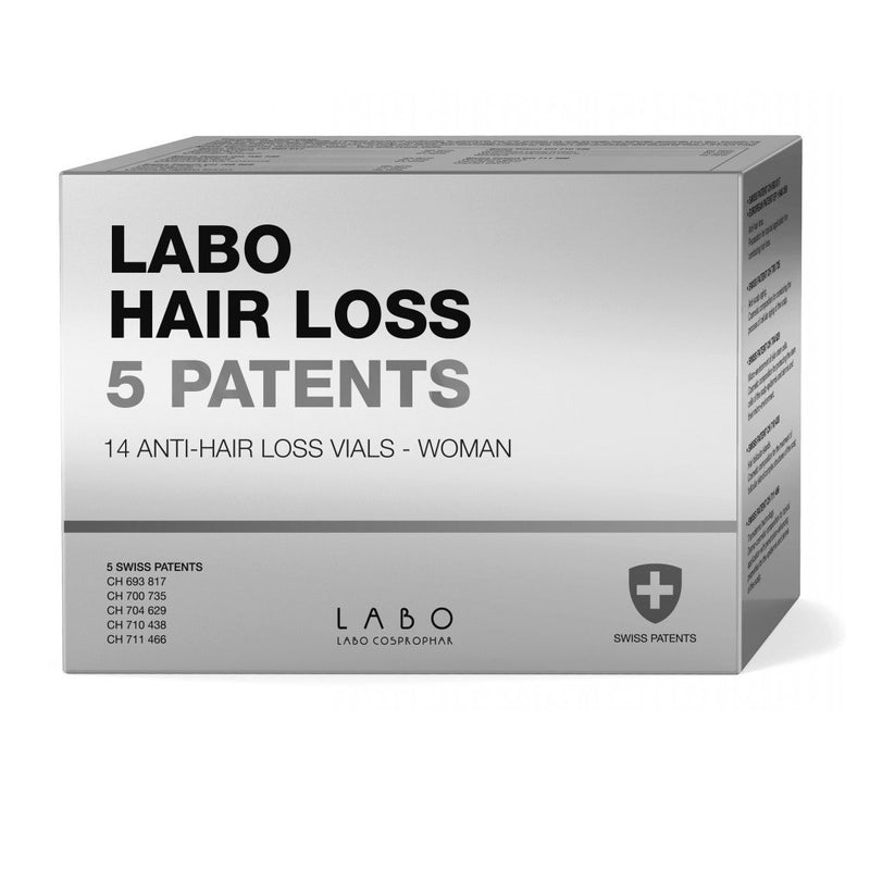 LABO HAIR LOSS 5 Patents ampoules to stop instant hair loss, FOR WOMEN, 1 month. course + gift