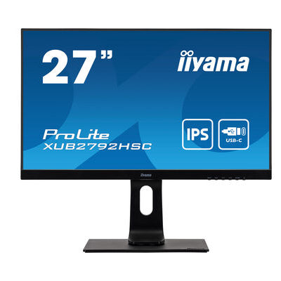 iiyama ProLite XUB2792HSC-B1 - LED monitor - 27" - 1920 x 1080 Full HD (1080p) @ 75 Hz - IPS - 250 cd / m² - 1000:1 - 4 ms - HDMI, DisplayPort, USB-C - speakers - black 