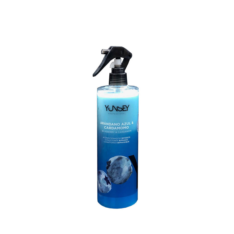 Yunsey Mėlynių ir kardamono aromato dvifazis purškiklis 500ml +dovana Previa plaukų priemonė