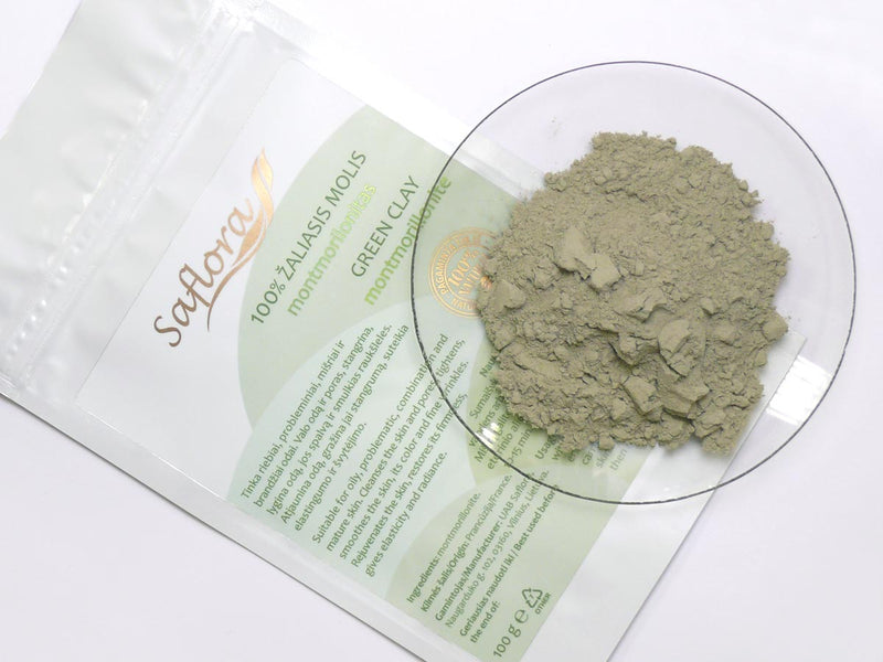 Saflora Green clay 100% pure montmorillonite 100 g 