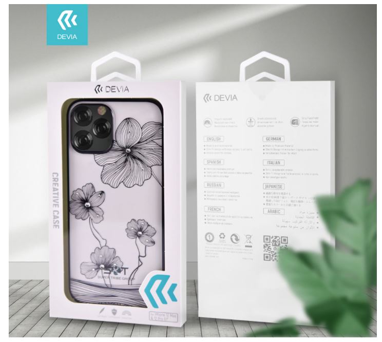 Devia Crystal Flora case iPhone 12 Pro Max silvery