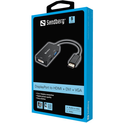 Переходник Sandberg 509-11 DP&gt;HDMI+DVI+VGA