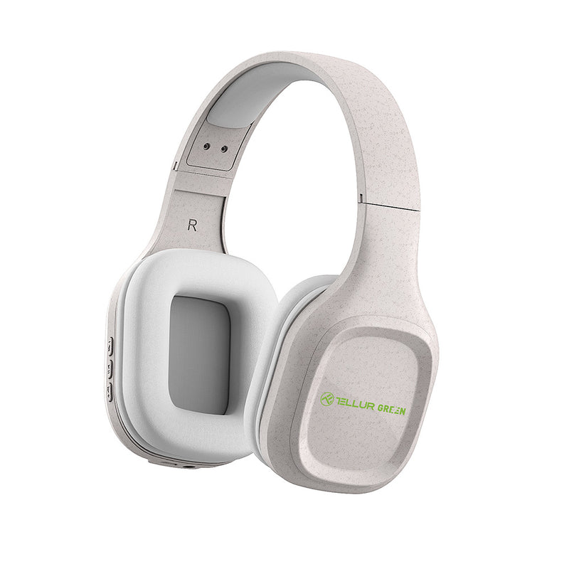 Tellur Green Bluetooth Over-Ear Headphones Pulse Foldable Cream