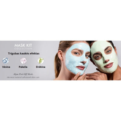 Alginate face mask Casmara Purifying Algae Peel Off Mask Kit for cleansing facial skin, 2 times